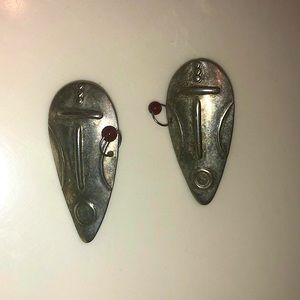 Metal face statement earrings 🤩 Unique studs!!!🌟